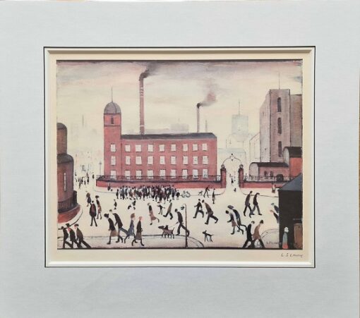 Mill Scene by LS Lowry in Mounted Frame