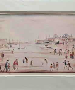 On the Sands by LS Lowry - Mounted Frame