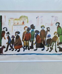 People Standing About by LS Lowry - Mounted Frame