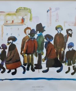 People Standing About by LS Lowry - Signed Limited Edition Print